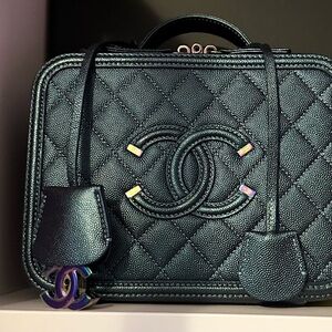 CHANEL Quilted Vanity Crossbody with Iridescent Hardware